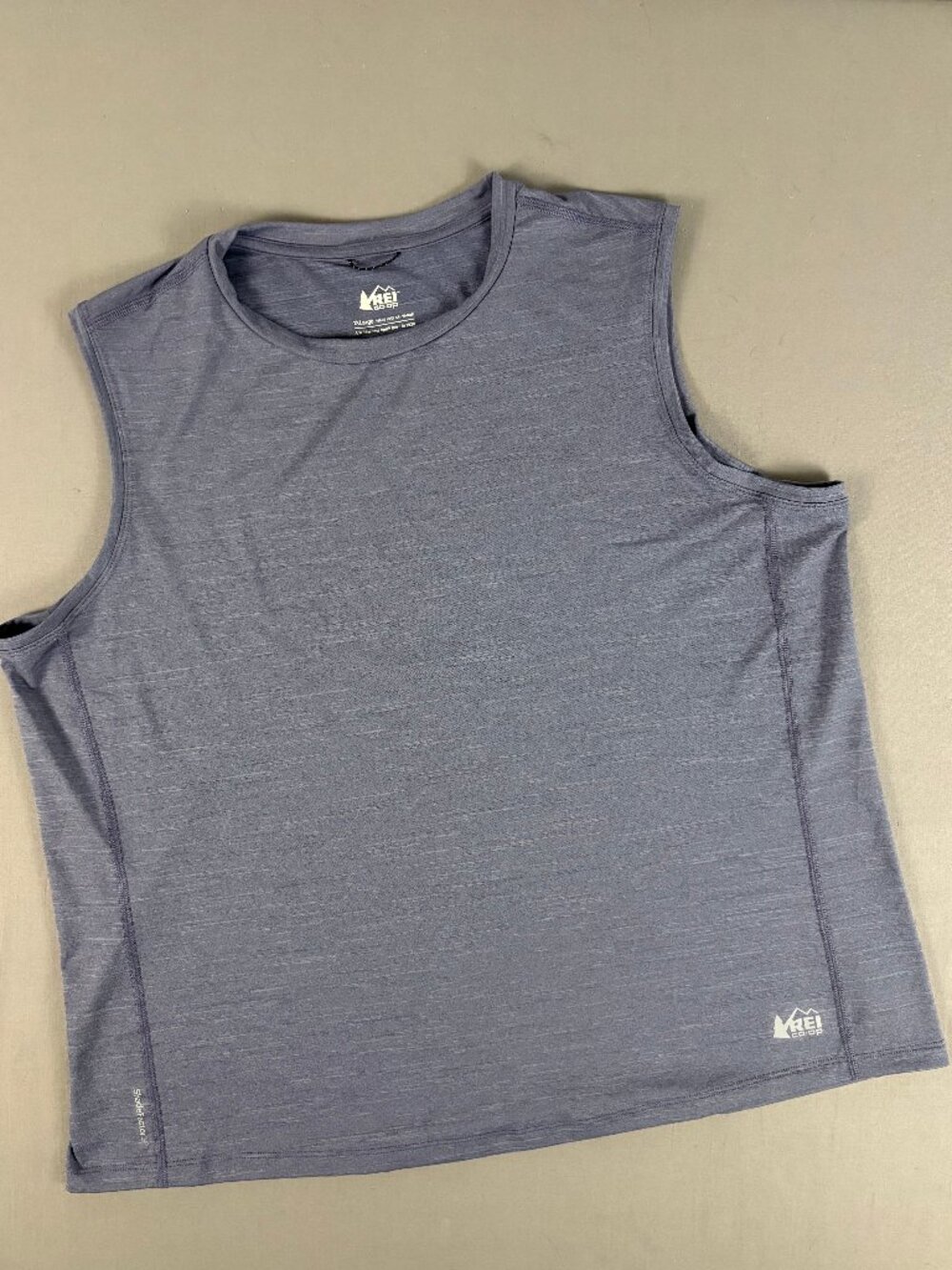 REI Co-op ShadeFactor 50+ Sleeveless Active Hiking Top Heathered Purple 1X